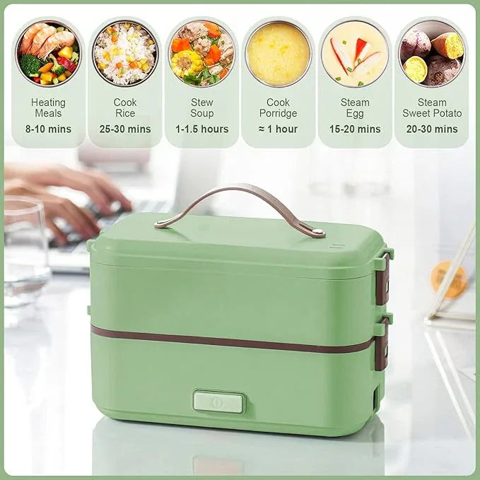 2 IN 1 Electric Lunch Box with Heating Food Technology - ElzyNow