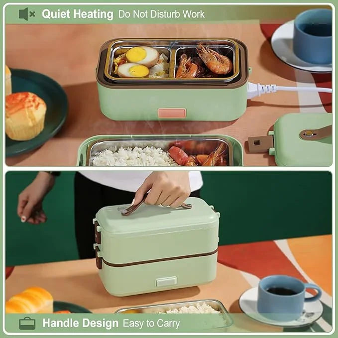 2 IN 1 Electric Lunch Box with Heating Food Technology - ElzyNow