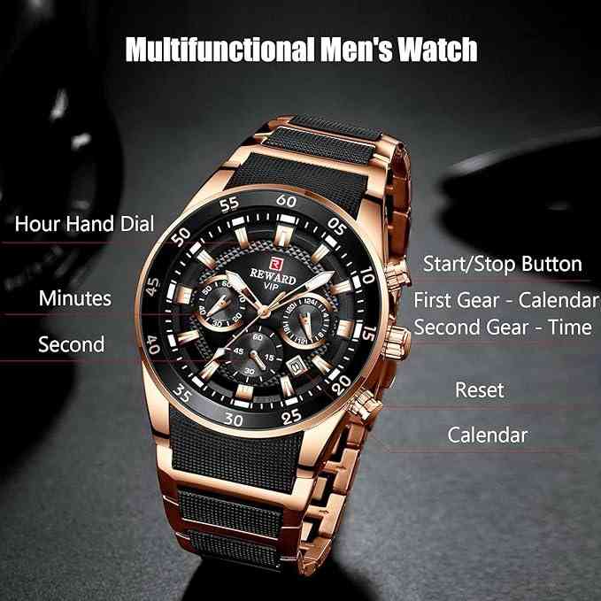 NEWReward Waterproof Sports Military Chronograph™ Pro Quartz WristWatch
