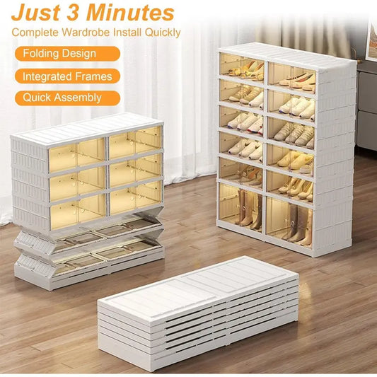 StepNest™ Smart Foldable Compact 4 Layer Shoe Rack