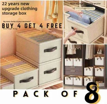 HomTrend™ Premium Shirt & Garment Closet Organiser ( PACK OF 8 ) - ElzyNow